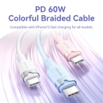CABLE USB-C TO USB-C/1M BLACK TRDBF VENTION - Image 2
