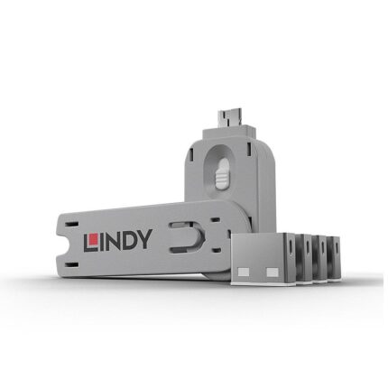 LINDY USB PORT BLOCKER 4PACK/WHITE 40454 LINDY
