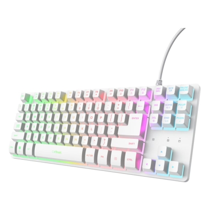 TRUST KEYBOARD USB GXT 833W THADO/TKL ENG WHITE 25894 TRUST