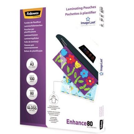 FELLOWES LAMINATOR POUCH IMAGELAST/A3 80 100PCS 5306207 FELLOWES