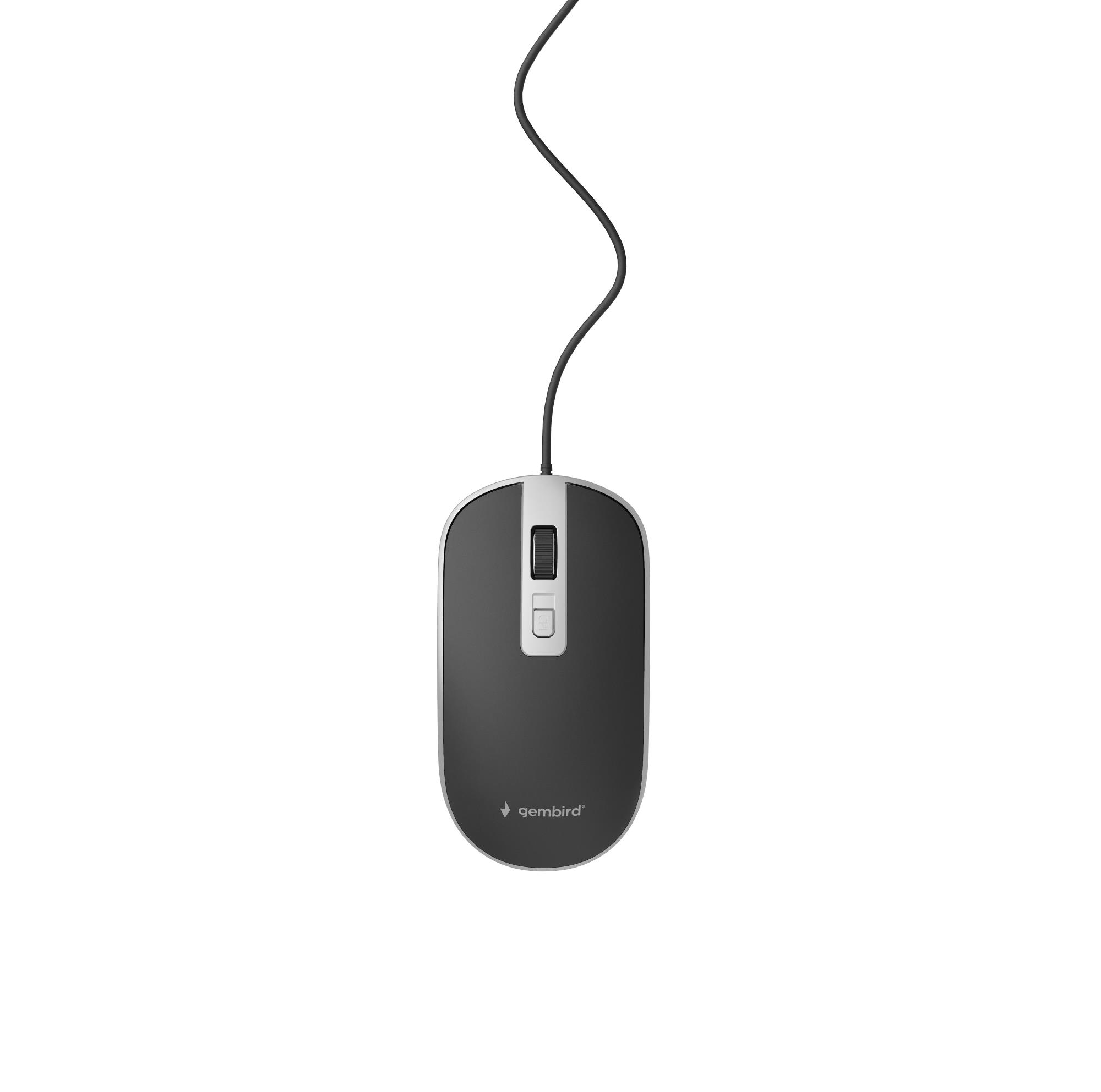 a888b9fb-aa7d-4cb5-9bbc-fb32a7cf07fa MOUSE USB OPTICAL BLACK/SILVER/MUS-4B-06-BS GEMBIRD - Image 1