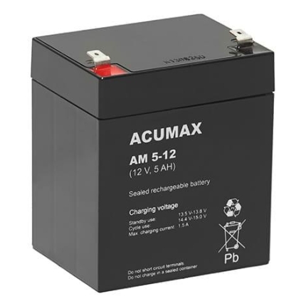 EMU BATTERY 12V 5AH VRLA/AM5-12T2 ACUMAX EMU