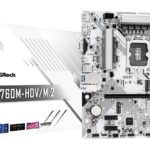 ASROCK Mainboard|ASROCK|Intel B760 Express|LGA1700|Micro-ATX|Memory DDR5|Memory slots 2|2xPCI-Express 3.0 1x|1xPCI-Express 4.0 16x|1xM.2|1x15pin D-sub|1xHDMI|1xDisplayPort|1xAV-In|1xAV-out|1xMicrophone|2xUSB 2.0|3xUSB 3.2|1xUSB-C|1xRJ45|B760M-HDV/M.2