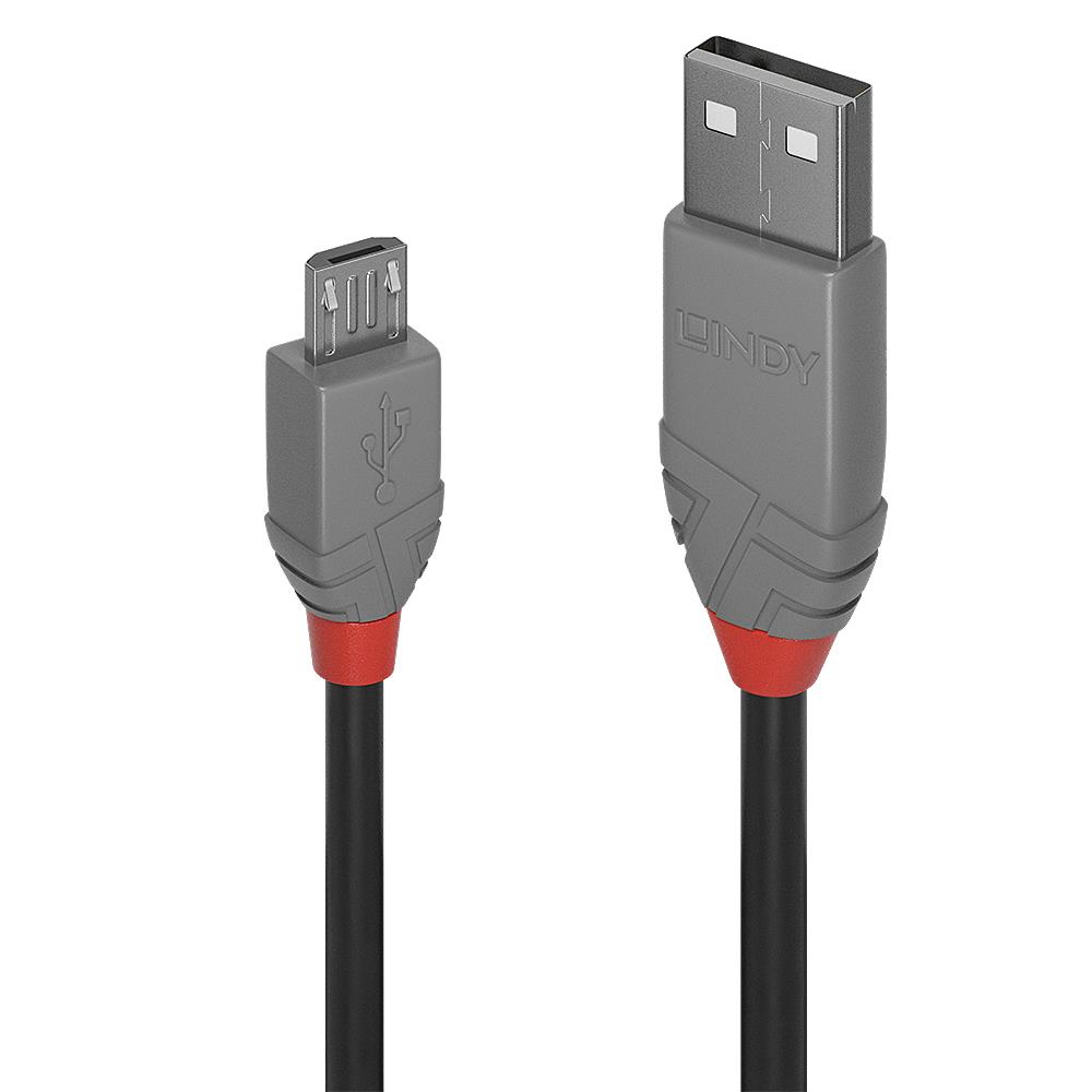 a9447db6-fcd9-4353-b172-8a2ea8901dec CABLE USB2 A TO MICRO-B 5M/ANTHRA 36735 LINDY - Image 1