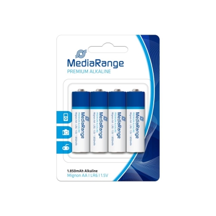 MEDIARANGE BATTERY ALKALINE AA 1.5V/4PCS MRBAT104 MEDIARANGE