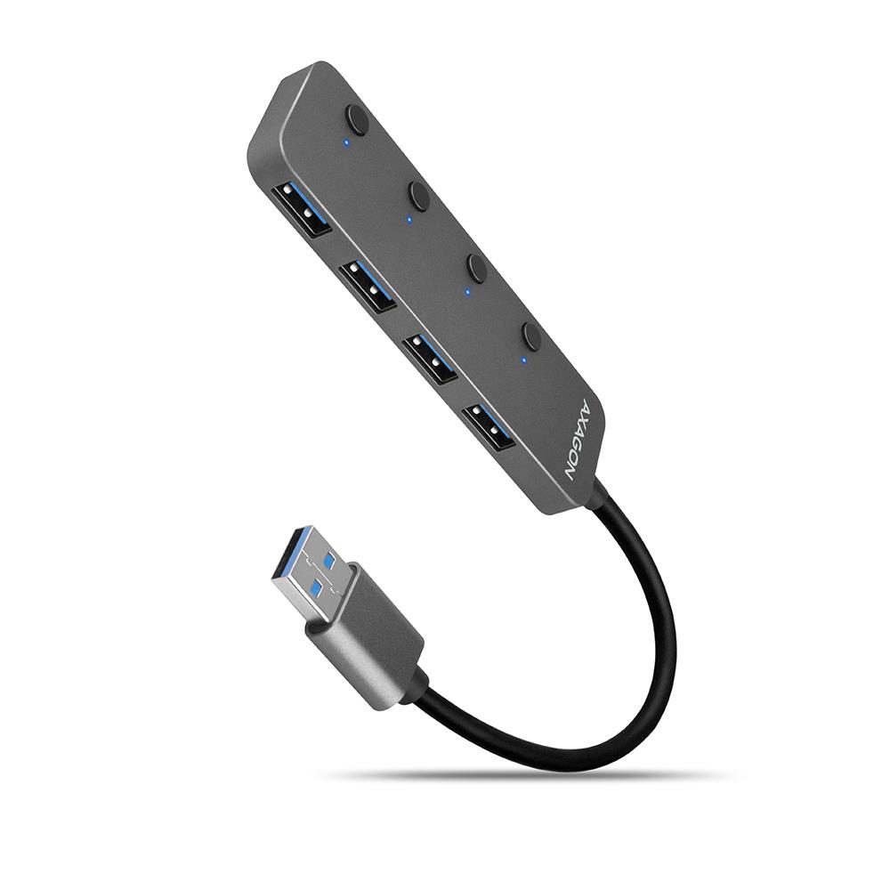 afe31782-2ea4-4be3-9eda-55ad02f6c69b-1 AXAGON I/O USB HUB SWITCH 4PORT/0.2M HUE-MSA AXAGON - Image 1