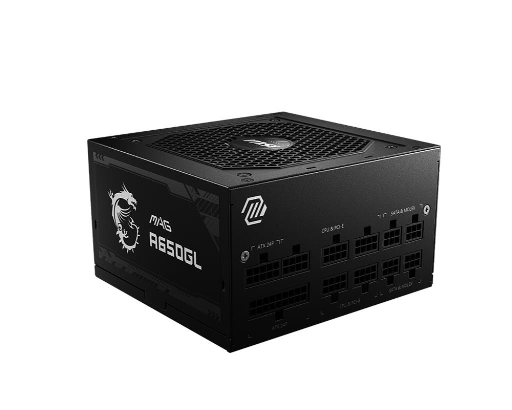 b0dfa81f-e3d2-40c0-850d-0b17ec408050-1 MSI Power Supply|MSI|650 Watts|Efficiency 80 PLUS GOLD|PFC Active|MTBF 1500000 hours|MAGA650GL - Image 1