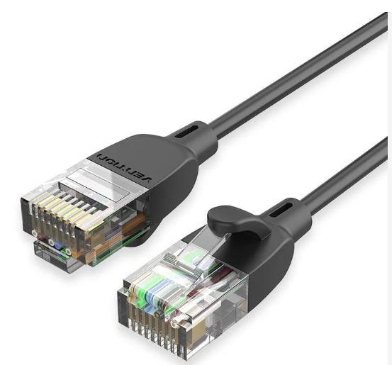 b1024e11-c955-4aae-82ac-e6289244c097 PATCH CABLE CAT.6A UTP/1M BLACK IBIBF VENTION - Image 1
