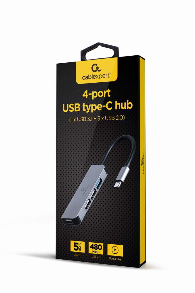 b2a86ec8-4723-4c17-88d5-671df455bec8 I/O HUB USB-C 4PORT/UHB-CM-U3P1U2P3-01 GEMBIRD - Image 1