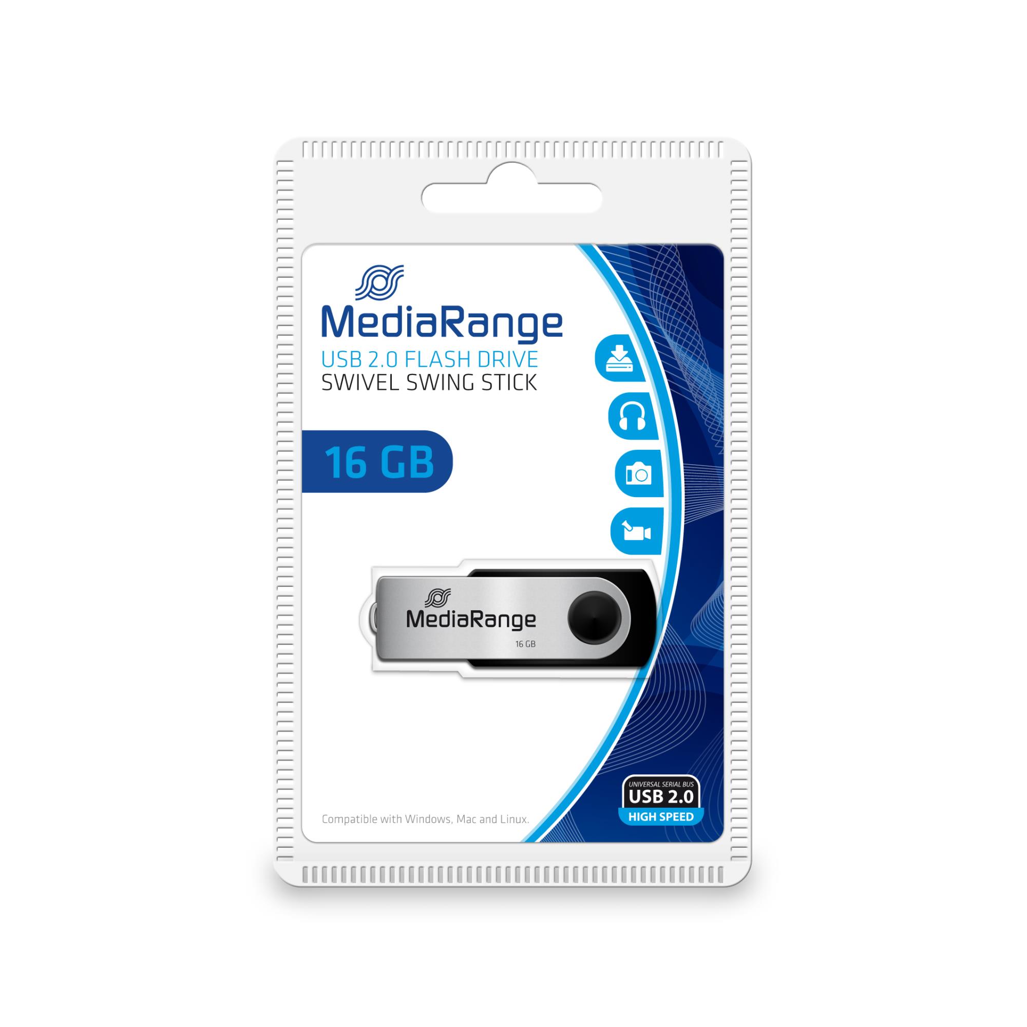 b50ac6bd-061e-4c91-863c-aa254a5a24dd MEMORY DRIVE FLASH USB2 16GB/MR910 MEDIARANGE - Image 1
