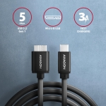 CABLE USB-C TO MICRO-B 1M/SPEED BLK BUMM3-CM10AB AXAGON - Image 2