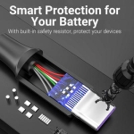 CABLE USB-C TO USB2.0/1M PVC BLACK CORBF VENTION - Image 5