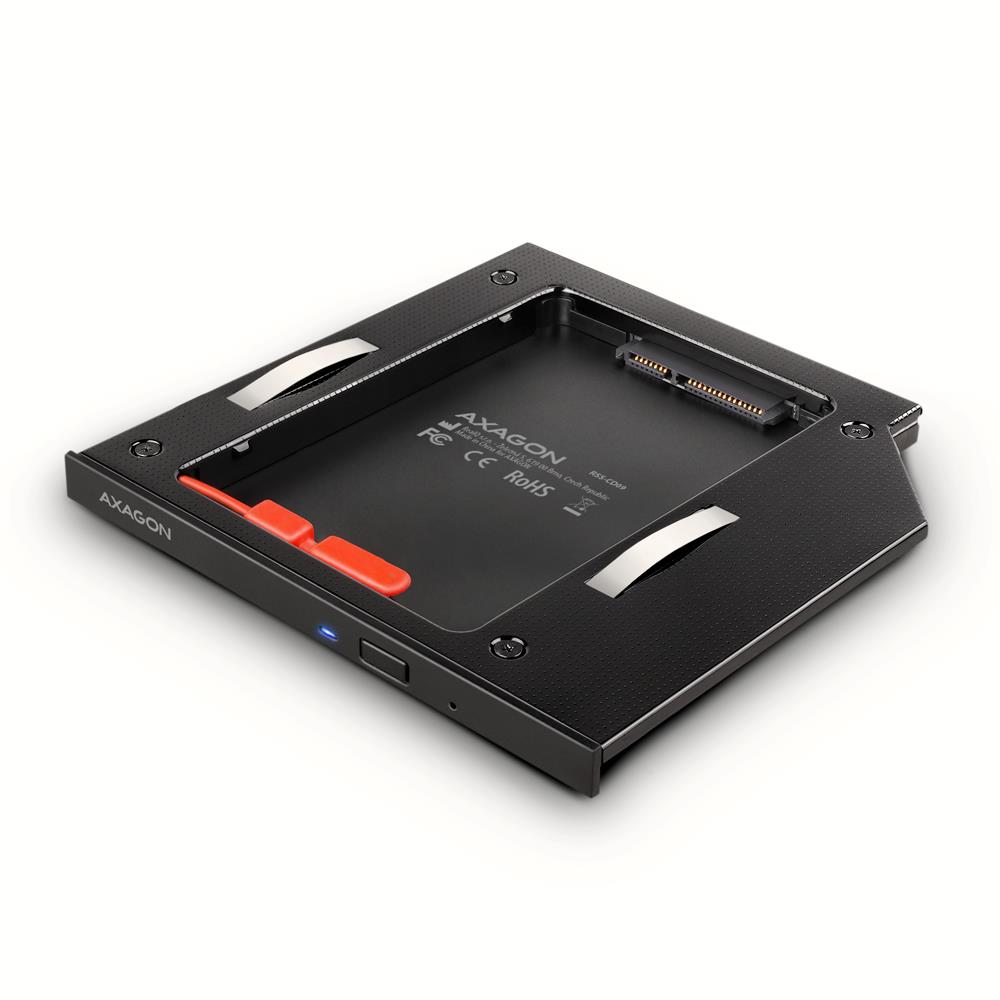 b838d976-cb46-4523-9f4d-13a41f2f7bff-1 AXAGON SSD/HDD CADDY 2.5" DVD SLOT/RSS-CD09 AXAGON - Image 1