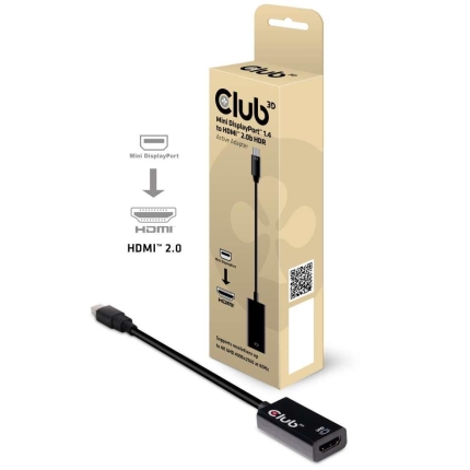 CLUB3D I/O ADAPTER MINI DP TO HDMI/ACTIVE M/F CAC-1180 CLUB3D