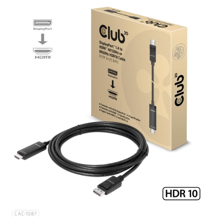 CLUB3D CABLE DP TO HDMI 3M/M/M CAC-1087 CLUB3D
