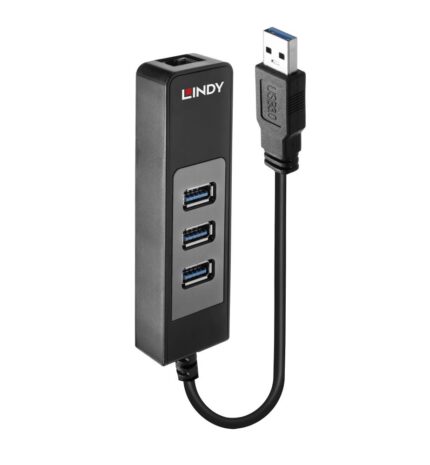 LINDY I/O HUB USB3 & LAN ADAPTER/43176 LINDY