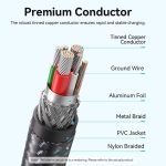 CABLE USB-C TO USB-C/1M GRAY TRAHF VENTION - Image 11