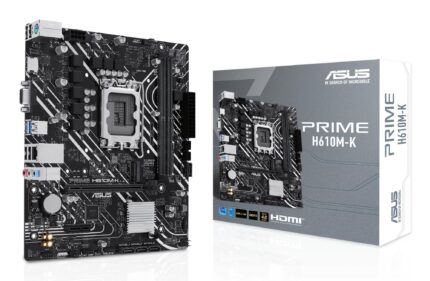ASUS Mainboard|ASUS|Intel H610|LGA1700|Micro-ATX|Memory DDR5|Memory slots 2|1xPCI-Express 3.0 1x|1xPCI-Express 4.0 16x|1xM.2|1x15pin D-sub|1xHDMI|4xUSB 2.0|2xUSB 3.2|1xPS/2|1xRJ45|3xAudio port|PRIMEH610M-K