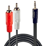 CABLE AUDIO 2XRCA/3.5MM M/M 1M/35680 LINDY - Image 2