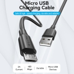 CABLE USB2.0 TO MICRO-B/1M BLACK CTIBF VENTION - Image 2