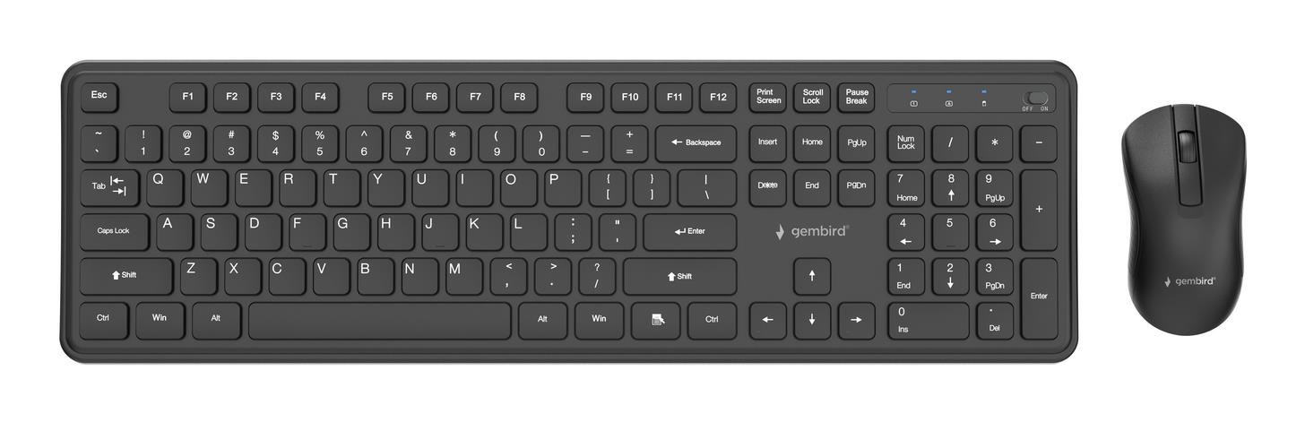 c540e766-6269-4b9d-bbc7-b047ac846526-1 GEMBIRD KEYBOARD +MOUSE WRL ENG/BK KBS-WPS-01 GEMBIRD - Image 1