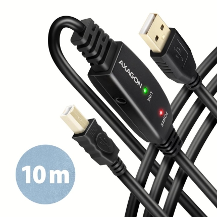 AXAGON CABLE USB2.0 A-M/B-M ACTIVE/10M ADR-210B AXAGON