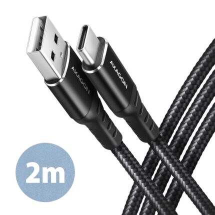 AXAGON CABLE USB-C TO USB2.0 2M/BLACK BUCM-AM20AB AXAGON