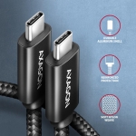 CABLE USB-C TO USB-C 1.5M 240W/BRAID BLK BUCM2-CM15AB AXAGON - Image 3