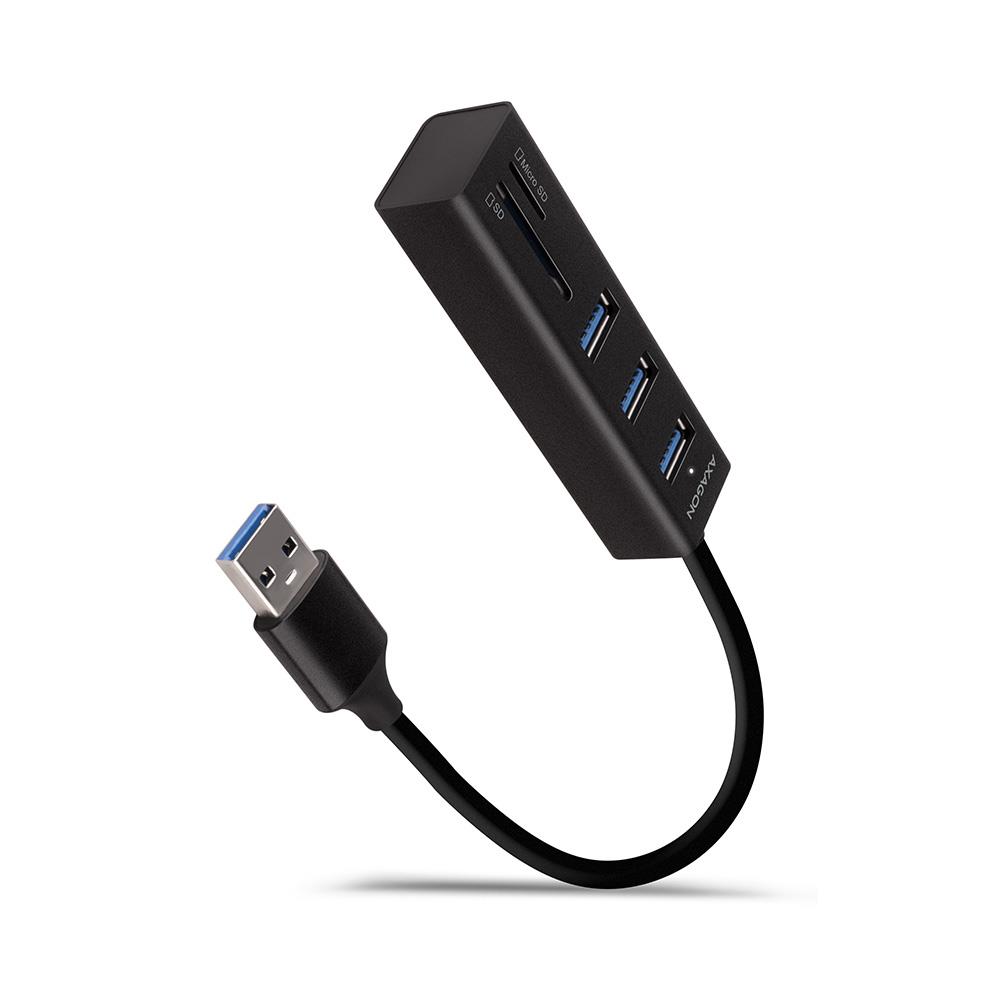 d199bf53-3682-4119-9e10-c35a75e51458-1 AXAGON I/O HUB USB3.2 3P SD/MICROSD/0.2M HMA-CR3A AXAGON - Image 1