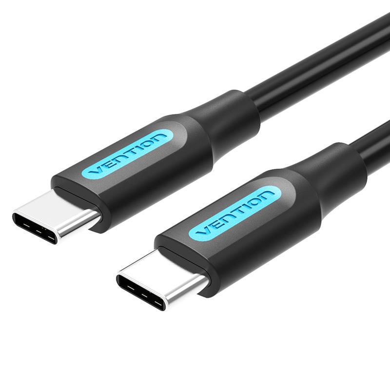 d1d617ef-371c-4985-9068-526d84fdb895 CABLE USB-C TO USB-C/1M BLACK COSBF VENTION - Image 1