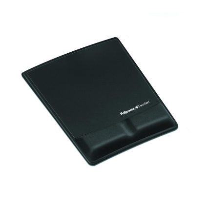 FELLOWES MOUSE PAD WRIST SUPPORT/BLACK 9181201 FELLOWES