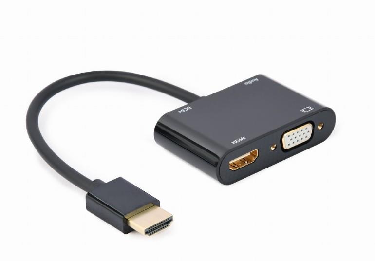 df3afc21-376b-4fc2-ad1c-353ec80f481e-1 GEMBIRD I/O ADAPTER HDMI TO HDMI/VGA/A-HDMIM-HDMIFVGAF-01 GEMBIRD - Image 1