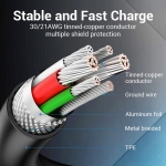 CABLE USB-C TO USB-C/1M BLACK COSBF VENTION - Image 9