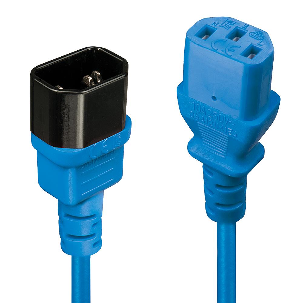 e1cf5093-d91a-49ef-829f-8c029270f539 CABLE POWER IEC EXTENSION 1M/BLUE 30471 LINDY - Image 1