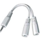 GEMBIRD CABLE AUDIO SPLITTER 3.5MM/10CM WHT CCA-415-0.1M GEMBIRD