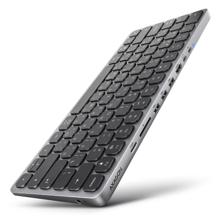 AXAGON KEYBOARD + I/O HUB 9IN1/0.6M HMC-KB-CRL AXAGON