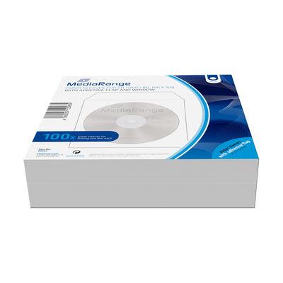 e8bcd265-937f-4fcb-8445-027241166ce9 CD MEDIA ACC PAPER SLEEVES/WHITE 100PACK BOX62 MEDIARANGE - Image 1