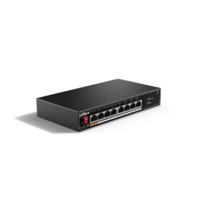 DAHUA Switch|DAHUA|Desktop/pedestal|8x10Base-T / 100Base-TX|PoE ports 4|60 Watts|SF1008LP