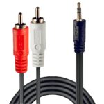 CABLE AUDIO 2XRCA/3.5MM M/M 5M/35683 LINDY - Image 2