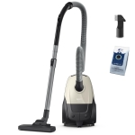 PHILIPS Vacuum Cleaner|PHILIPS|Input power 800 W|Dust capacity 3 L|Cylinder vacuum|Cleaning type Dry|Dust container Dust bag|Colour Black/Beige|XD1101/10