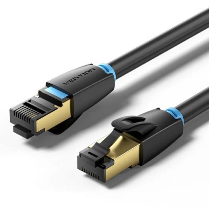 PATCH CABLE CAT.8 SFTP/0.5M BLACK IKABD VENTION