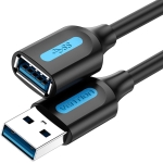 CABLE USB2.0 MALE TO FEMALE/1.5M BLACK CBIBG VENTION
