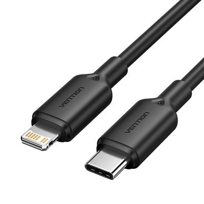 f6ee31b6-5d9d-4e3a-887f-545a42f6e5cc CABLE USB-C TO LIGHTNING/1M BLACK LAKBF VENTION - Image 1
