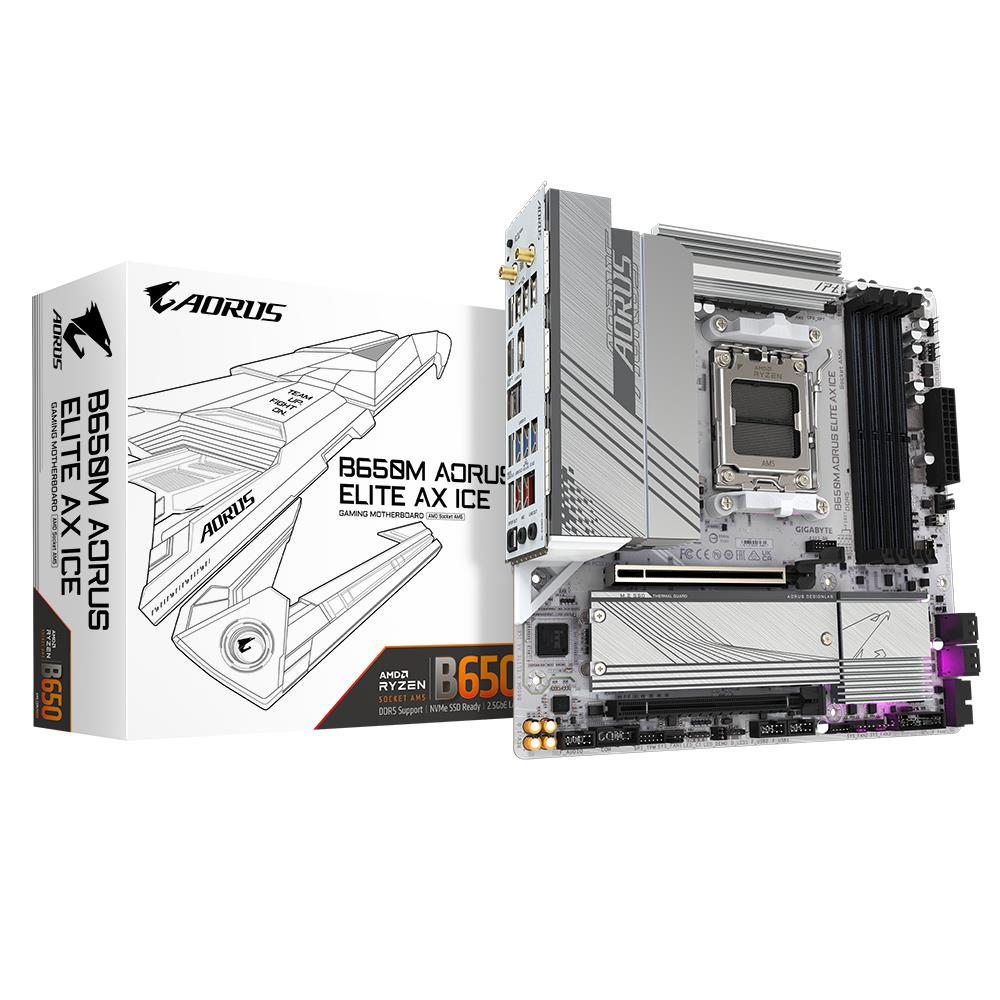f96a3a00-f95e-4d38-88f5-2438b82e1a17-1 GIGABYTE Mainboard|GIGABYTE|AMD B650|SAM5|Micro-ATX|Memory DDR5|Memory slots 4|B650MAELITEAXICE1.1 - Image 1