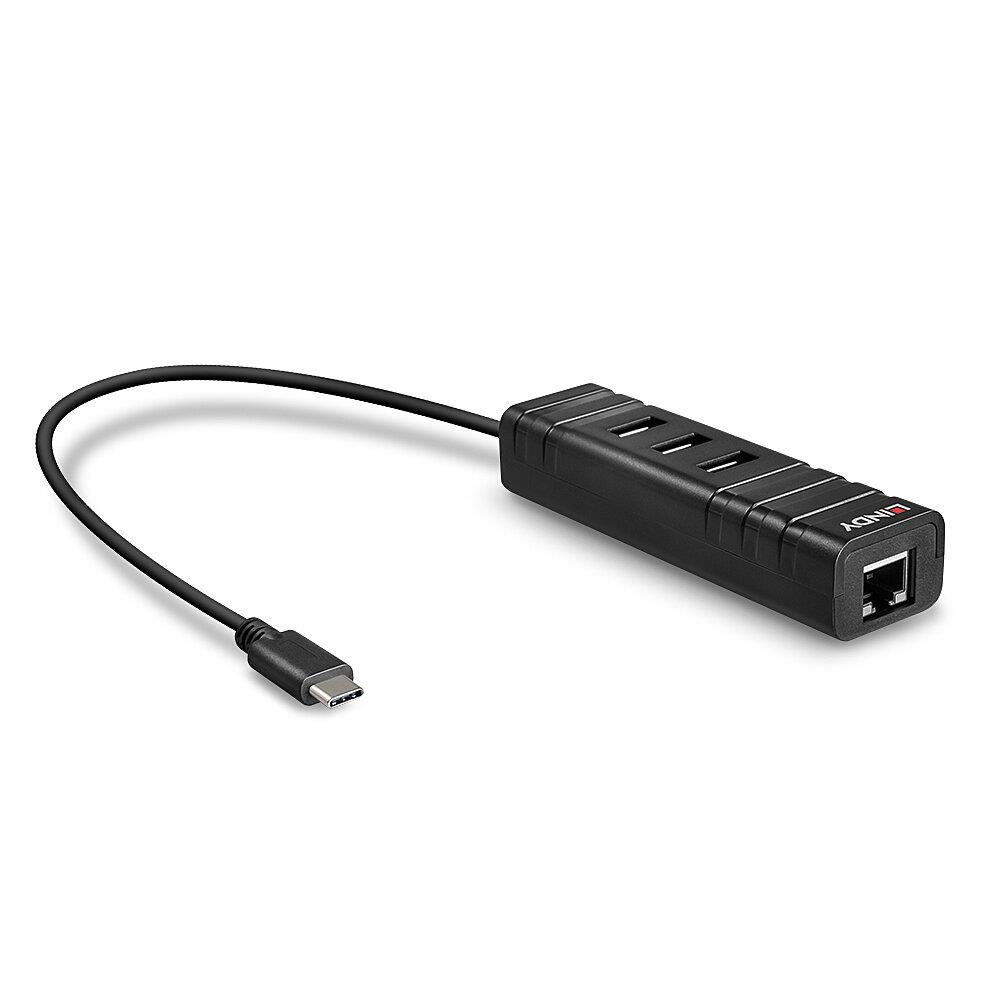 fa7dedf5-2656-4ef1-bc0b-56323459a288-1 LINDY I/O HUB USB3.1 & LAN ADAPTER/43249 LINDY - Image 1