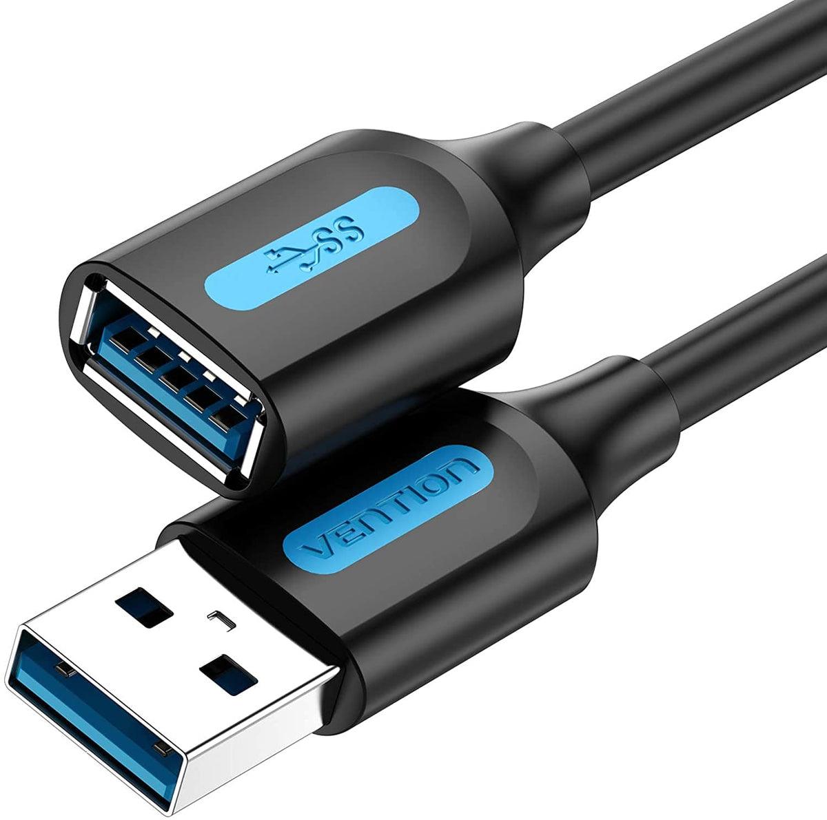 fb07d349-4a94-4c97-af86-3fa7b14c50a0 CABLE USB3.0 MALE TO FEMALE/0.5M BLACK CBHBD VENTION - Image 1