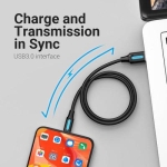 CABLE USB3.0 TO USB-C MALE/2M BLACK COZBH VENTION - Image 4