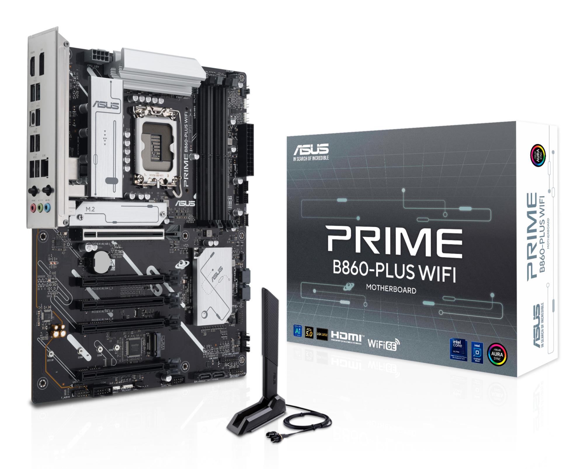 fe653dee-c1f4-4de8-b282-82e0a3816f0e-1 ASUS Mainboard|ASUS|Intel B860 Express|LGA1851|ATX|Memory DDR5|Memory slots 4|PRIMEB860-PLUSWIFI - Image 1