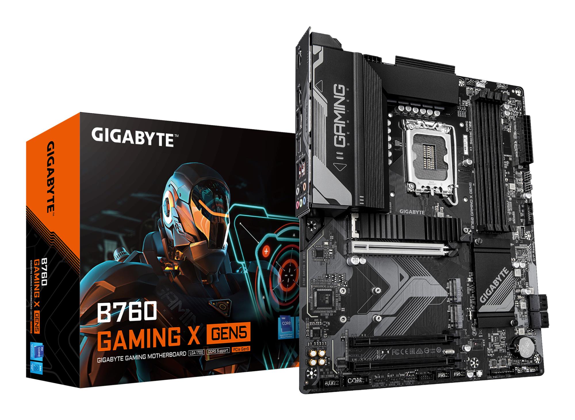 02309bfd-00fa-406d-8eaa-97e02d847c33 Mainboard GIGABYTE Intel B760 Express LGA1700 ATX Memory DDR5 Memory slots 4 B760GAMINGXGEN5 - Image 1