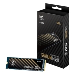 SSD MSI SPATIUM M450 500GB M.2 PCIe Gen4 NVMe 3D NAND Write speed 2300 MBytes/sec Read speed 3600 MBytes/sec 2.15mm TBW 300 TB MTBF 1500000 hours S78-440K380-P83